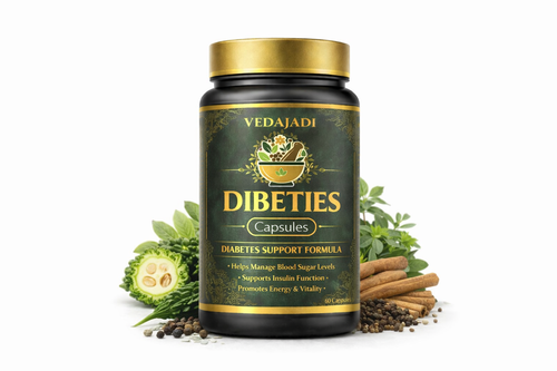 VedaJadi Dibeties Capsules – Ayurvedic Diabetes Support Formula for Blood Sugar Balance (60 Capsules)